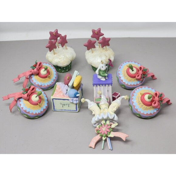 Set‎ of 8 Flavia Weedn Joy To The World Holiday Ornaments - Picture 1 of 16